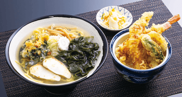 穴子海老天丼 鯛だしラーメン